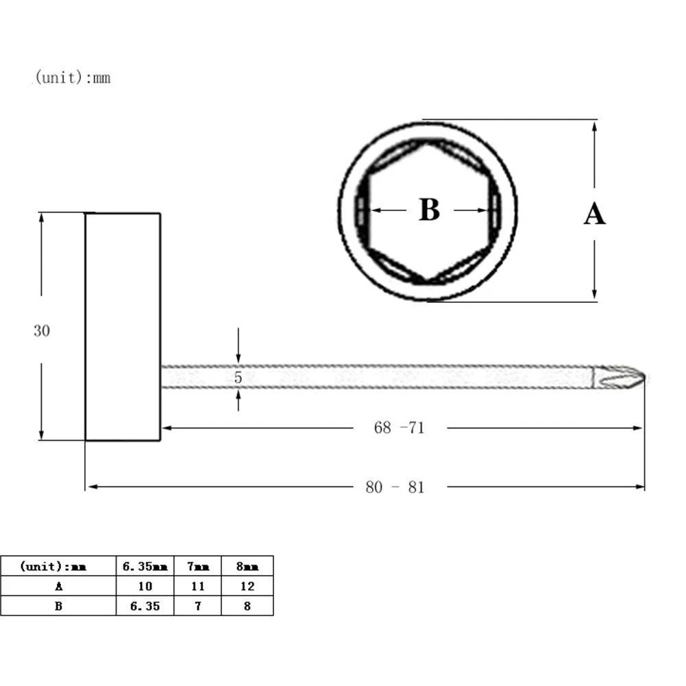 8mm Truss Rod Wrench for Adjustable Guitar (Portable)
