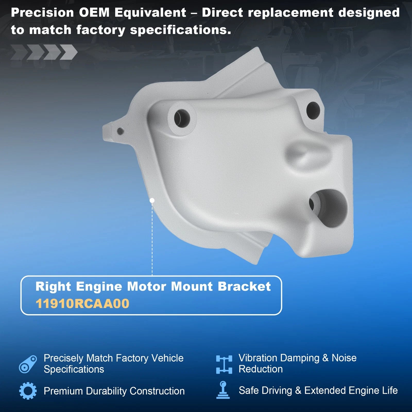 Right Engine Mount Bracket w/ Bolts 11910RCAA00 for Honda Accord 2003–2007