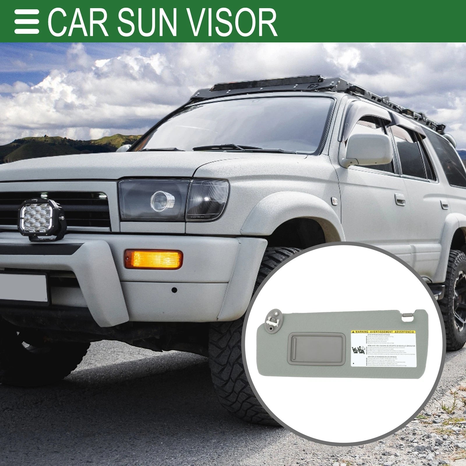 Left Driver Side Car Sun Visor Replacement for Toyota 4Runner (2010–2023)