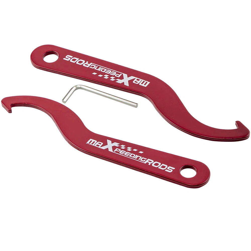 2X Coilover Wrench Spanner Adjustment Tool Universal Red