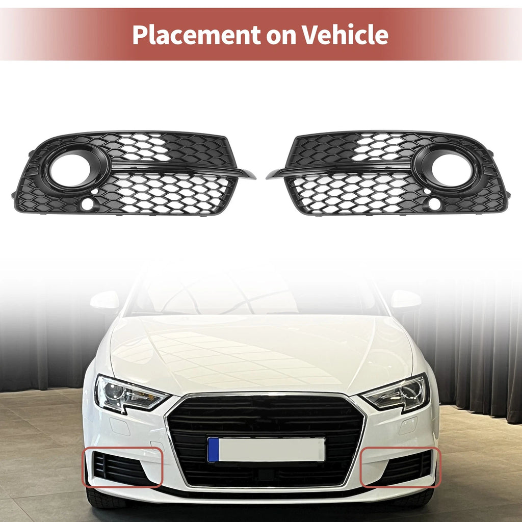 Front Fog Light Grill Pair Replacement for Audi Q5 S Line (2010–2017)