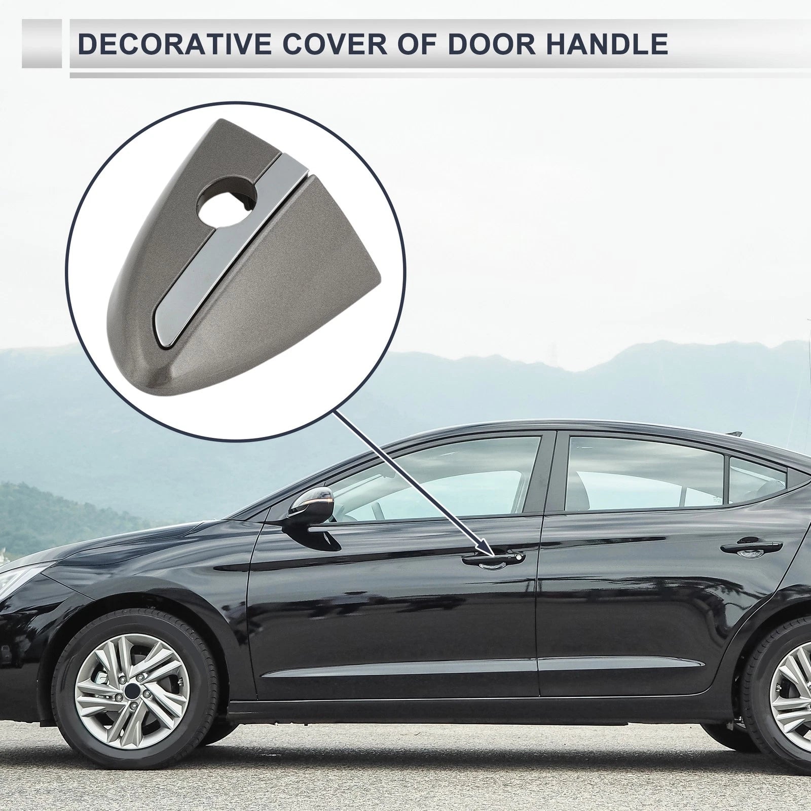 Front Left Door Handle Lock Cylinder Cover Replacement for Toyota Corolla (2014–2018)