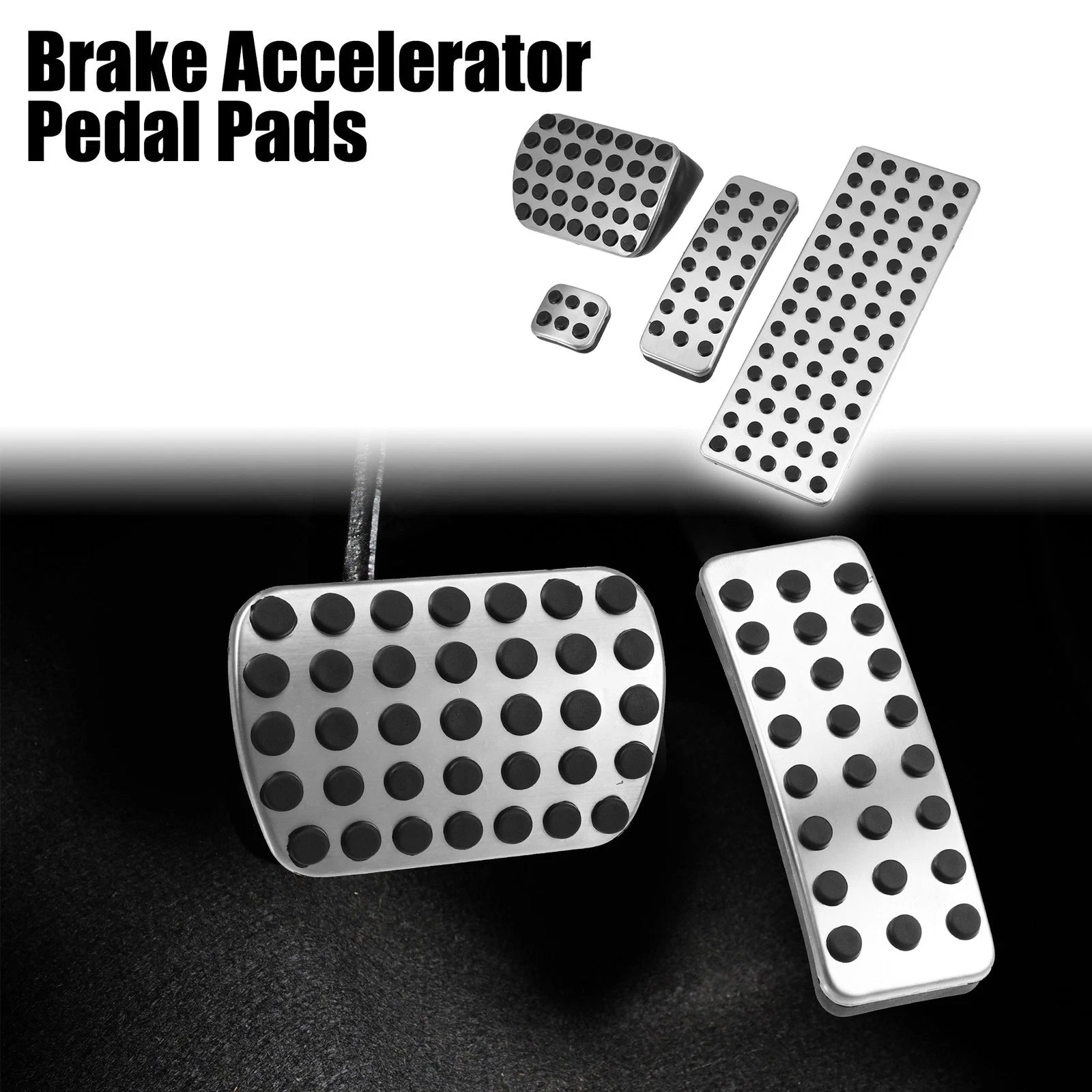 4PCS Brake Gas Accelerator Pedal Covers Replacement for Mercedes Benz (2014–2022)