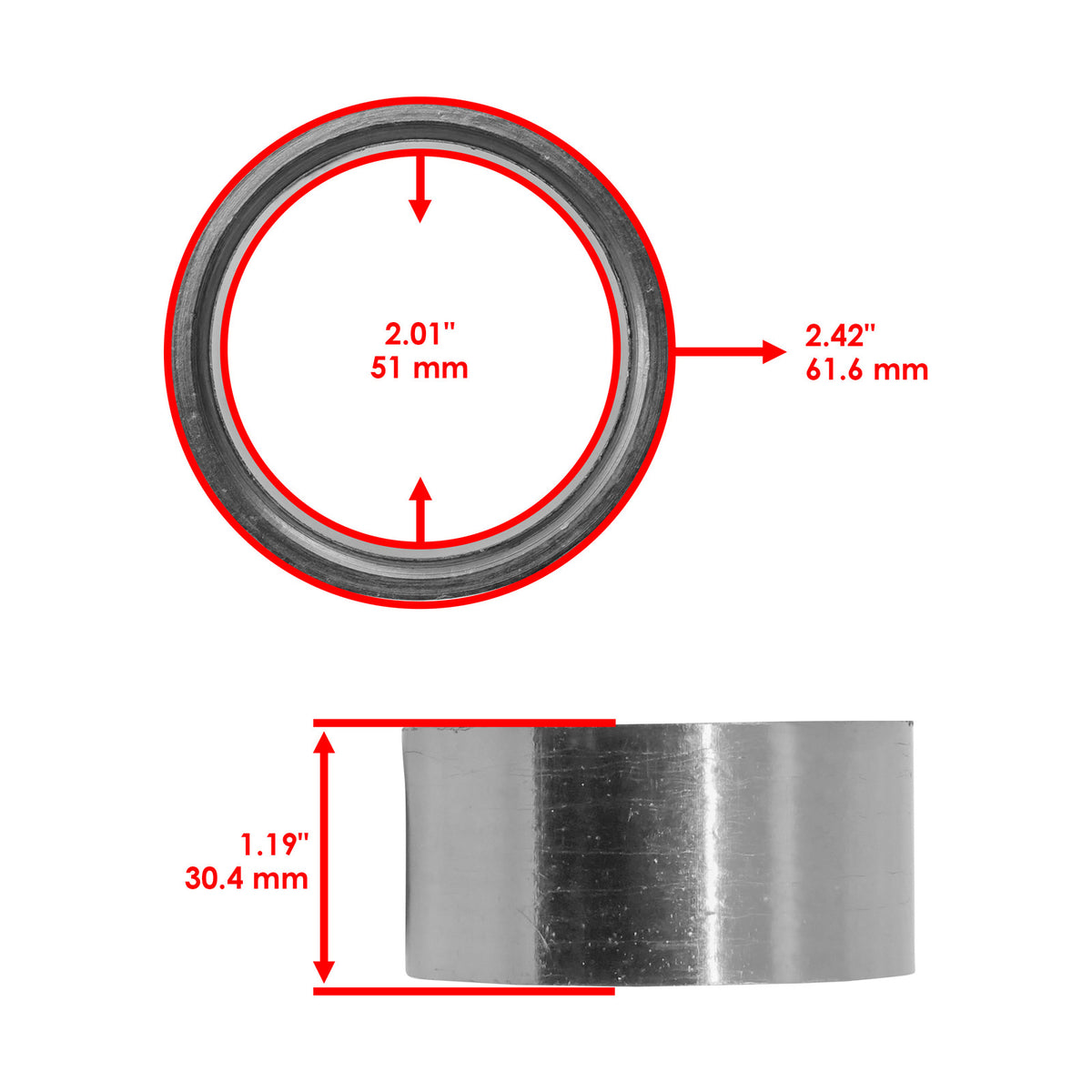 Exhaust Gasket Set Replacement for Kawasaki Ninja ZX-6R ZX636 (2016–2019)