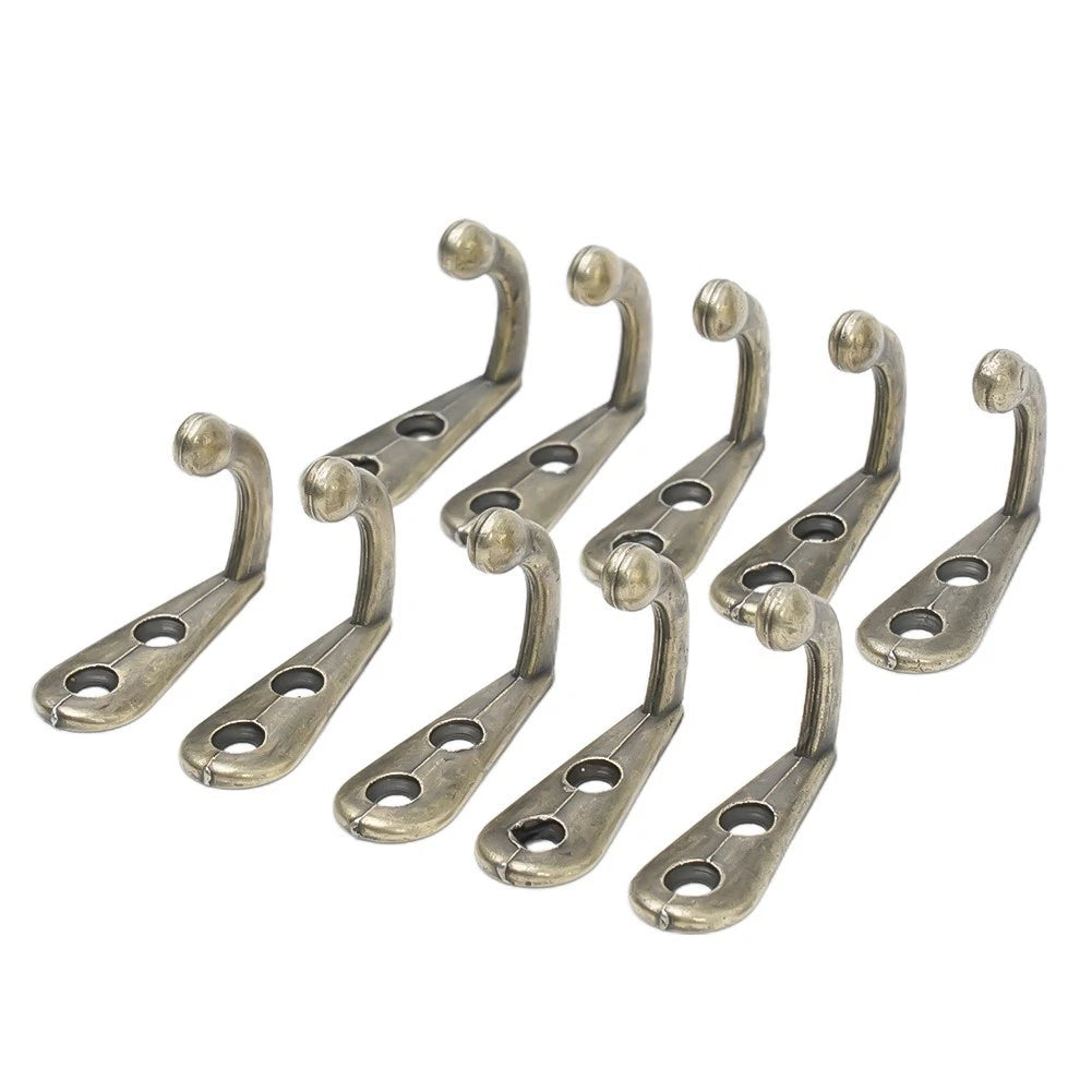 10pcs Coat Hooks for Vintage Rustic Towel Hook Robe Kit (Cast Iron)