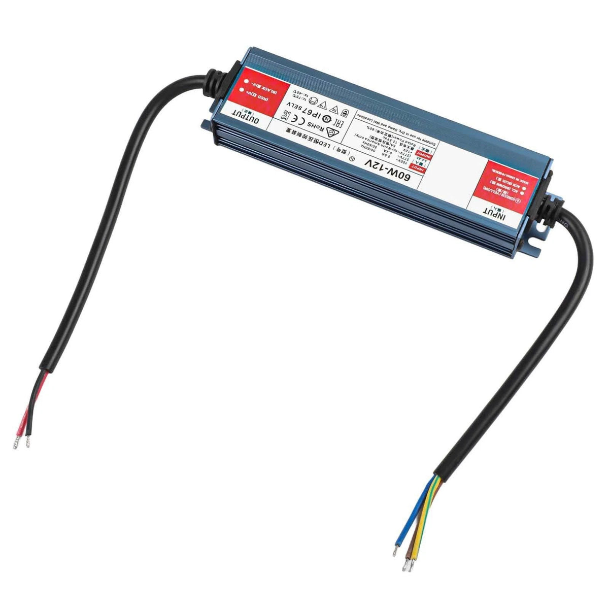 60W LED Driver Power Supply for Outdoor Use (Weather Resistant, IP67)