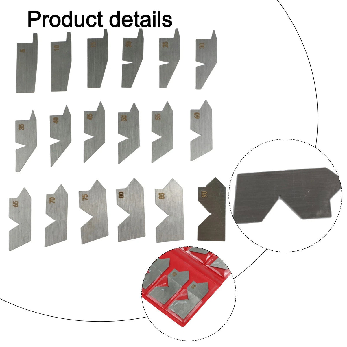 18 Piece Angle Gauge Set for Inspectors and Layout Professionals
