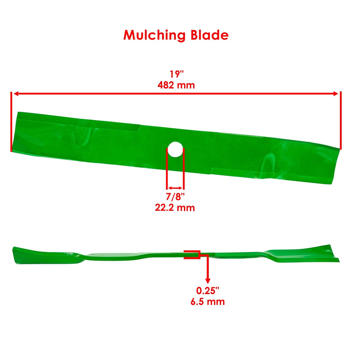 Mulching Blade Replacement for John Deere 54 Inch Deck (19 x 7/8) (2000–2000)