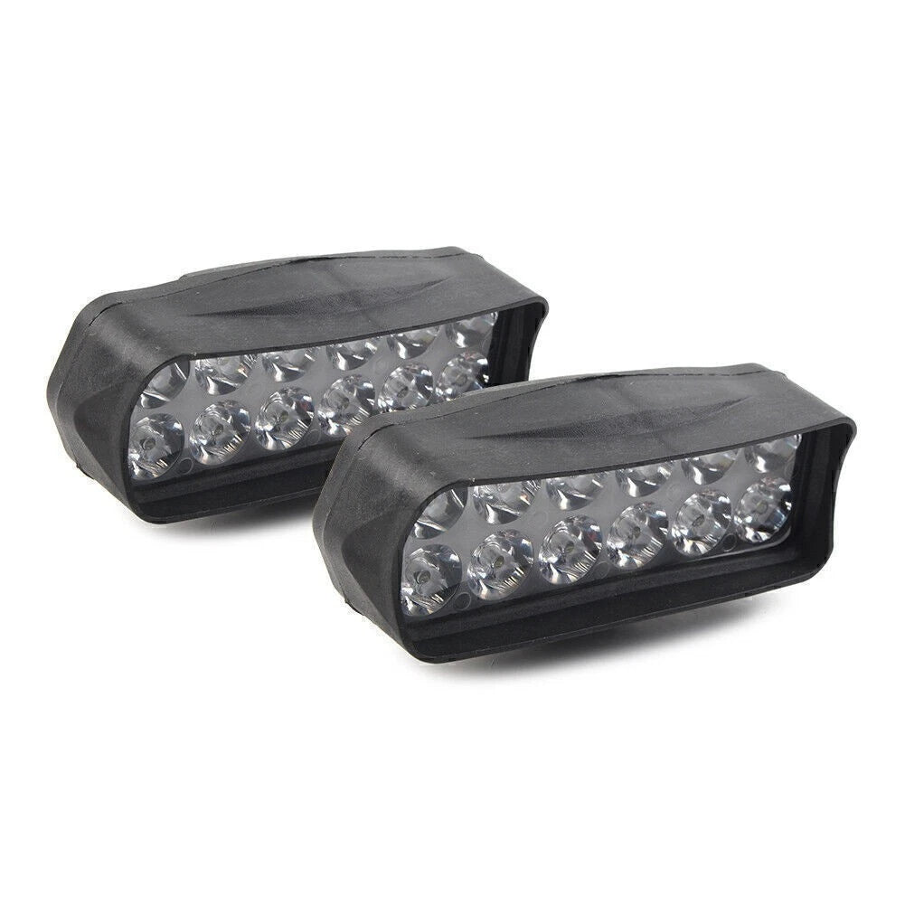2X 12-LED Motorcycle Front Headlight Spot Fog Light for ATV UTV