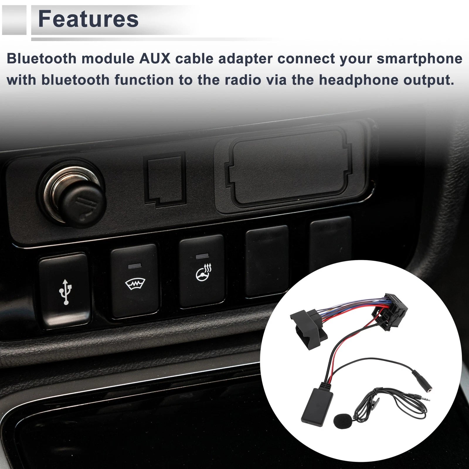 Radio Stereo Harness Replacement for Ford 16 Pin Microphone Handsfree (2011–2018)
