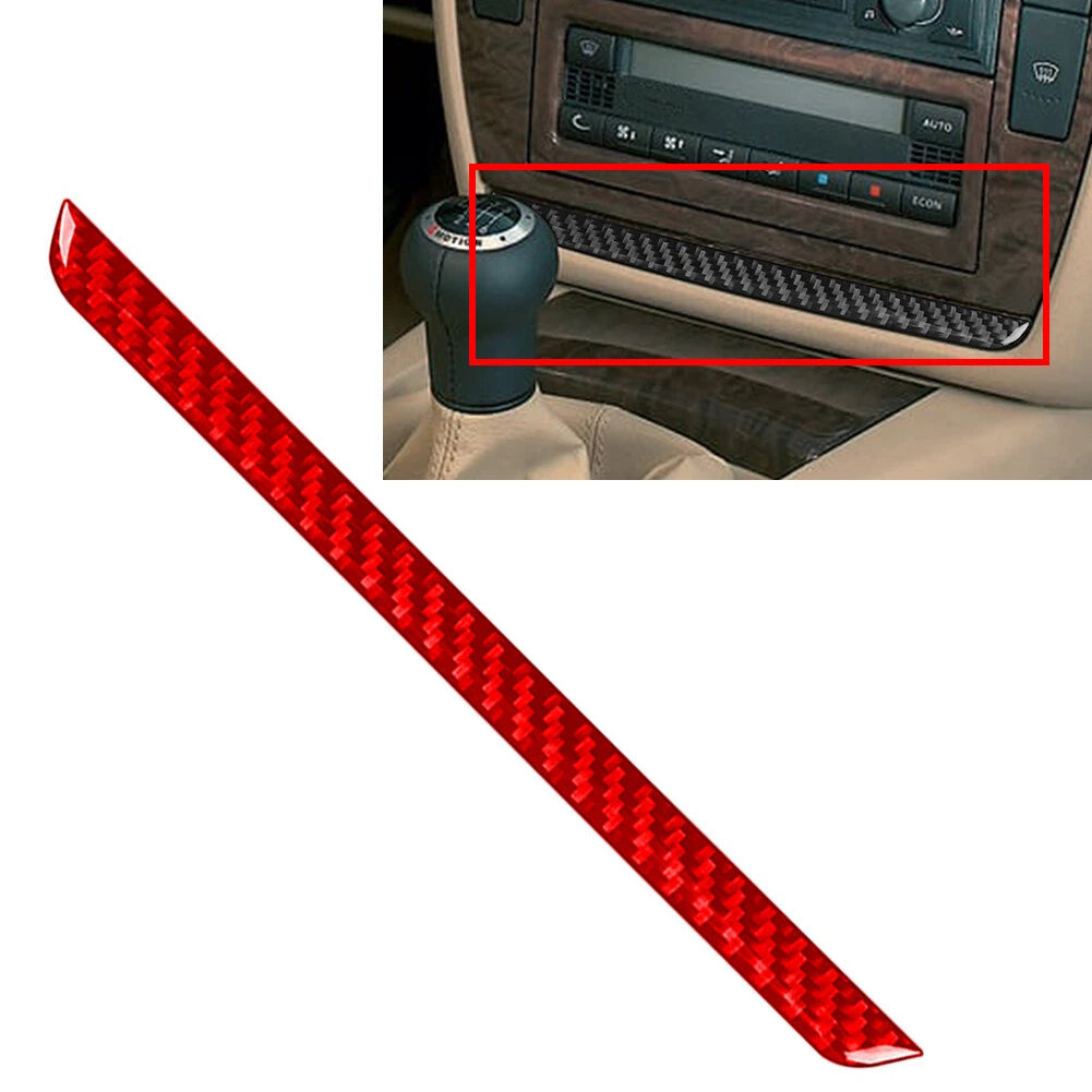 Radio CD Lower Panel Cover Trim Strip For Volkswagen Passat B5 2001-2005 Red