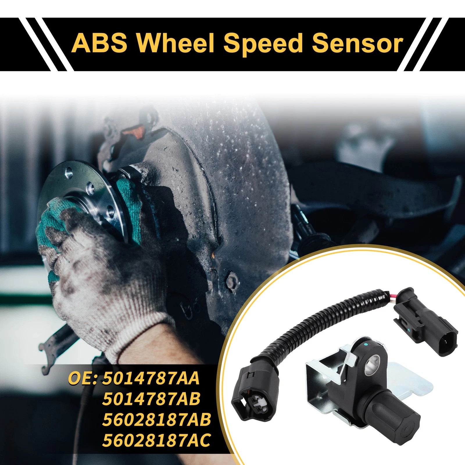 ABS Wheel Speed Sensor Replacement for Dodge Ram 1500 2500 Rear Left Right (2013–2024)