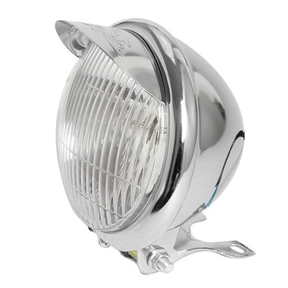 5" Chrome Motorcycle Retro Front Headlight for Harley Suzuki Honda