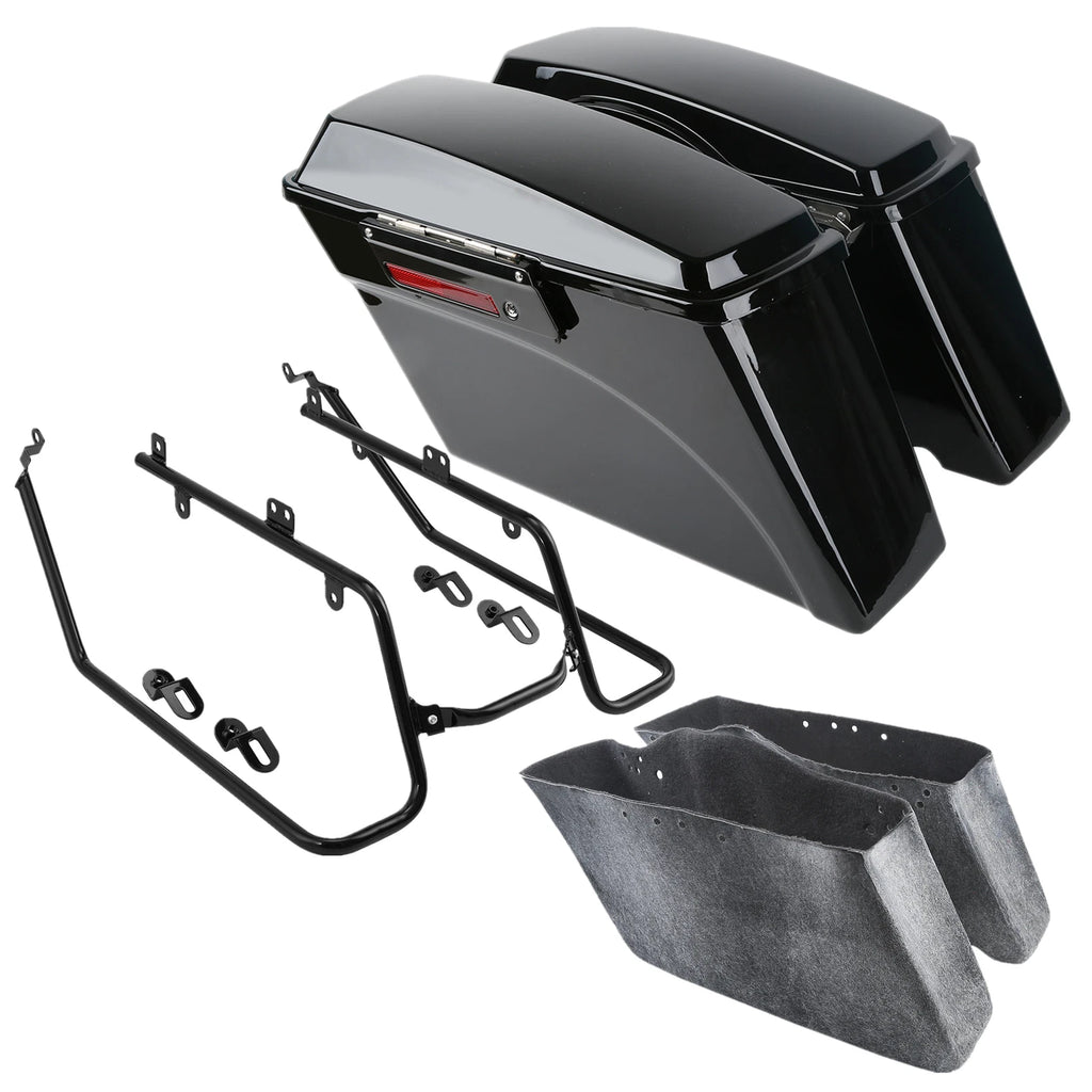 Hard Saddlebags & Conversion Brackets for Harley Dyna Fat Bob Super Glide (2008–2017)