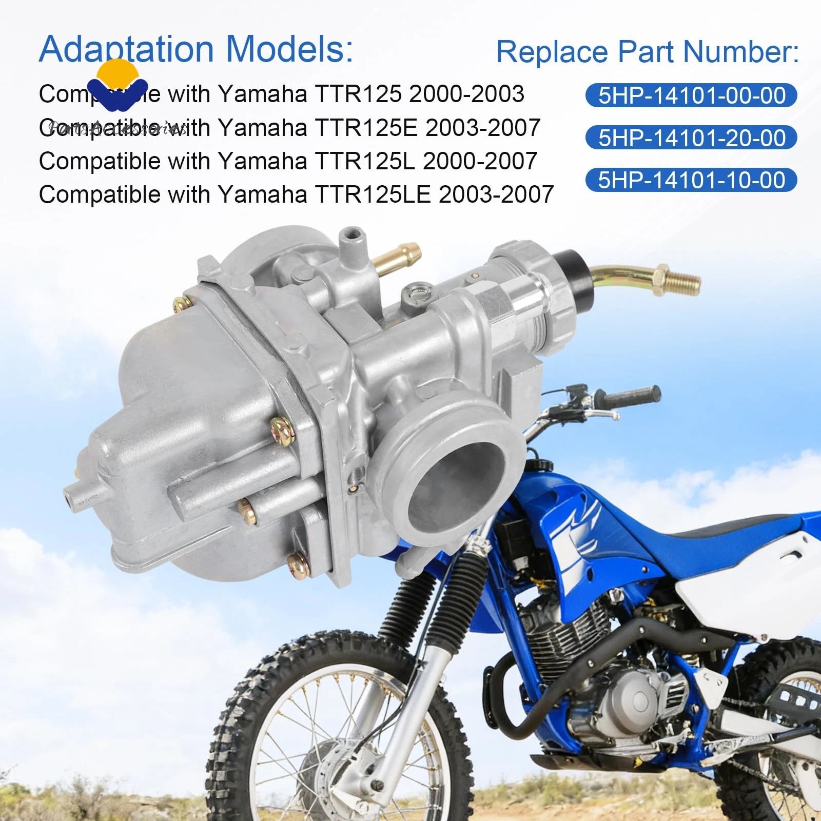Carburetor for Yamaha TTR 125 TTR125 TTR125E TTR125L TTR125LE (2000–2007)