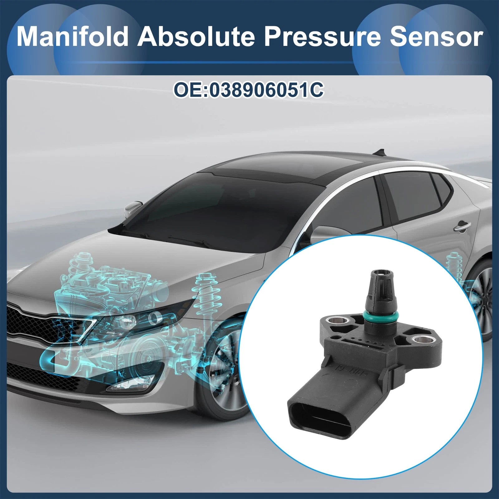 MAP Pressure Sensor for Audi TT Quattro (2000–2006) Replacement OEM Fit