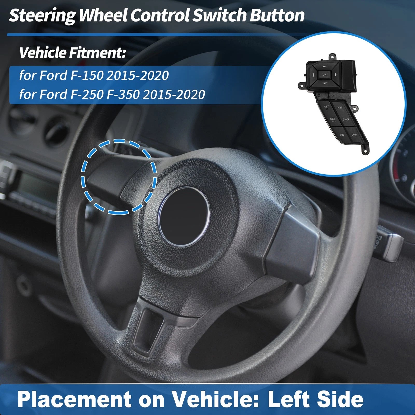 Cruise Control Rocker Switch Button for Ford F-150 (2015–2020)