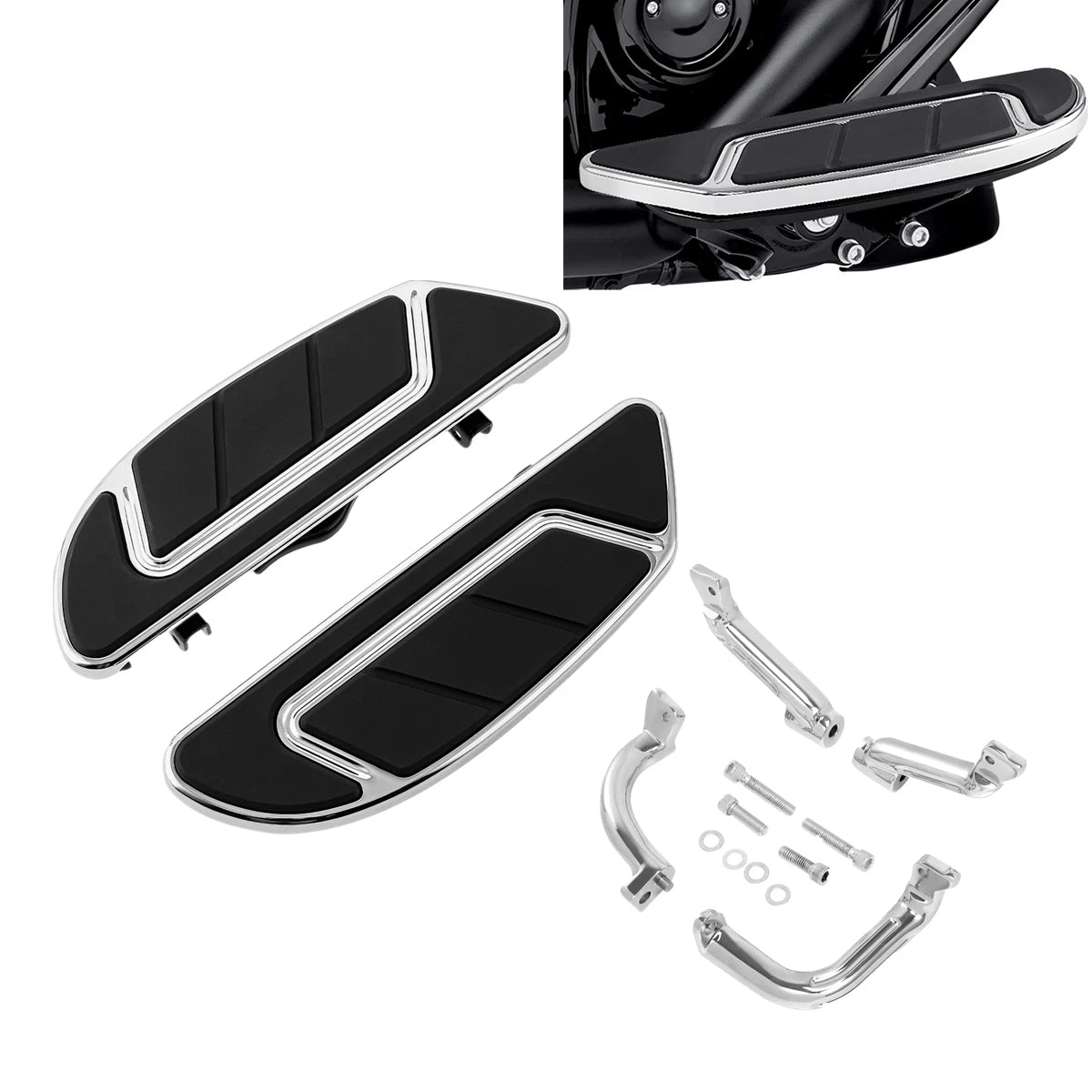 Driver Floorboard Footboard with Mount Bracket for Harley Electra Road Glide (2014–2024)