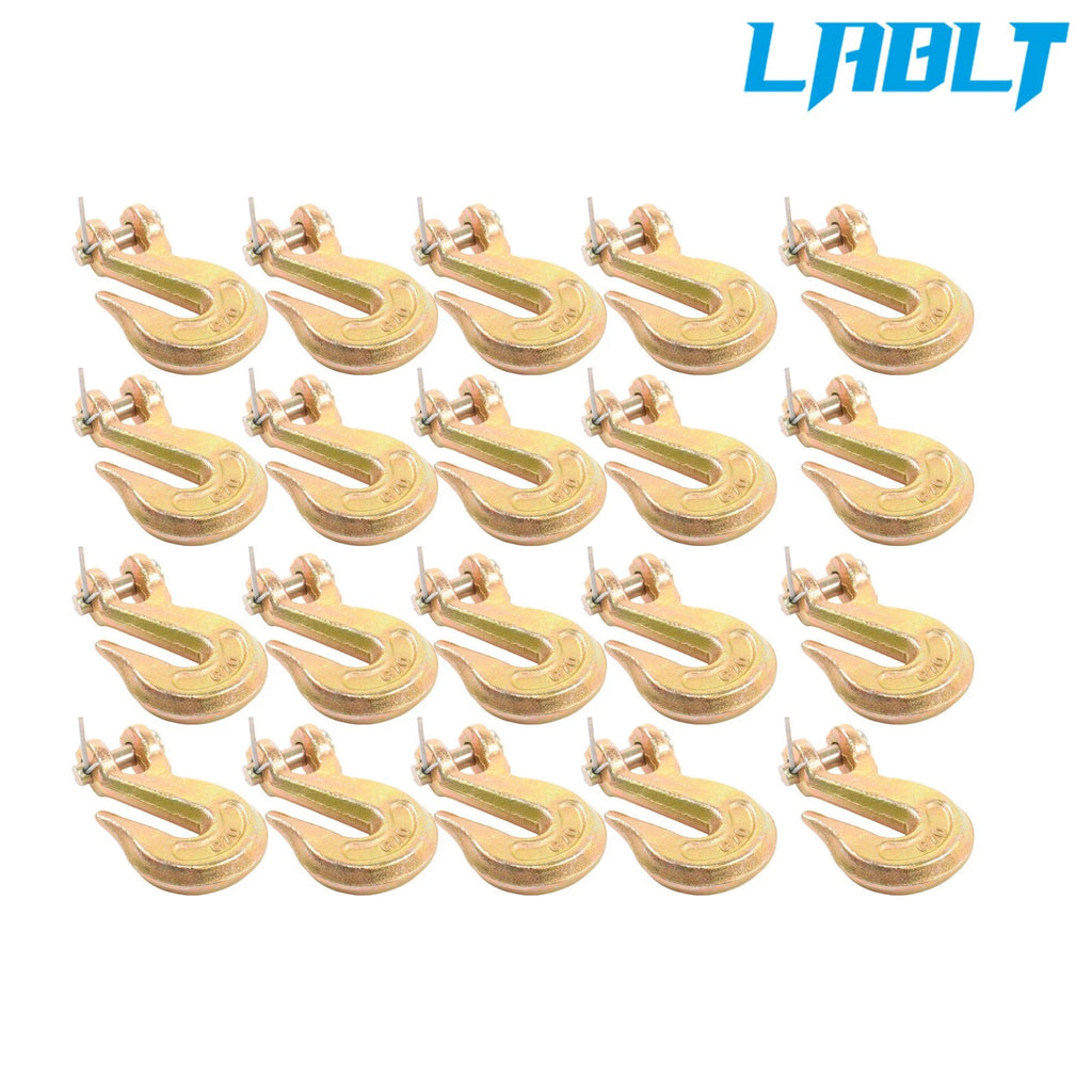 20 Pack Clevis Slip Hook with Latch for G70 (18800lbs Breaking Strength)