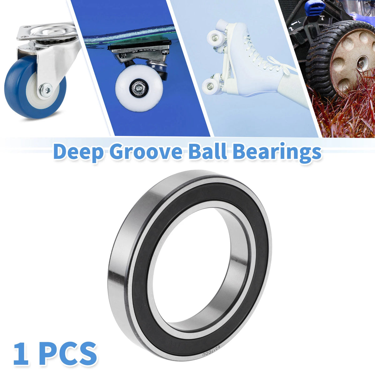6017DDU Deep Groove Ball Bearing for Scooter Skateboard Wheel (1 Pc)