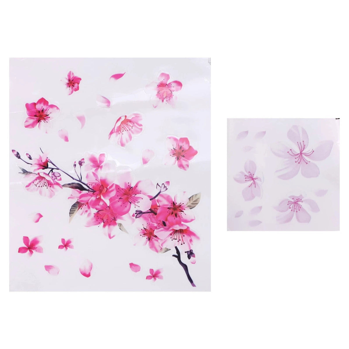 2pc Vinyl Car Stickers for Windshield - Pink Blossom Theme