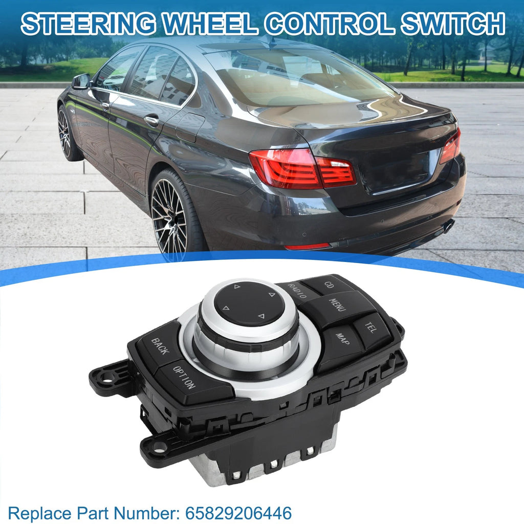 Steering Wheel Control Switch Replacement for BMW 528i (2010–2011) Black