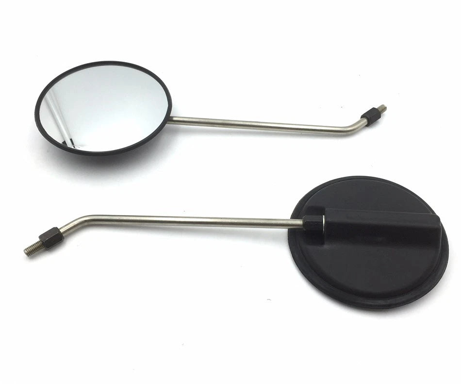 5" Round Long Stem Mirrors 8mm for Honda Kawasaki Suzuki (Cruise)