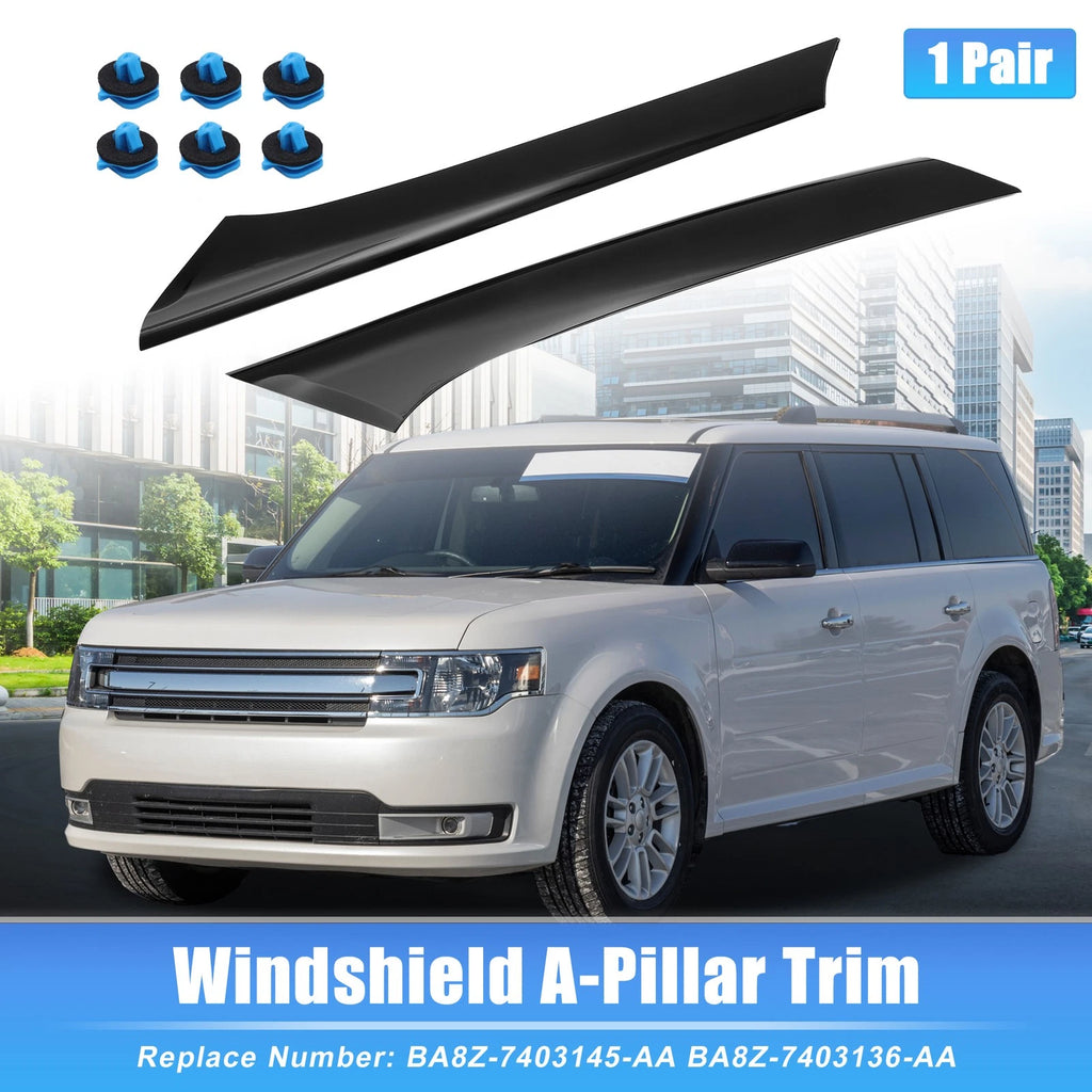 Pair Windshield A-Pillar Trim Panel for Ford Flex (2009–2019) BA8Z7403145AA