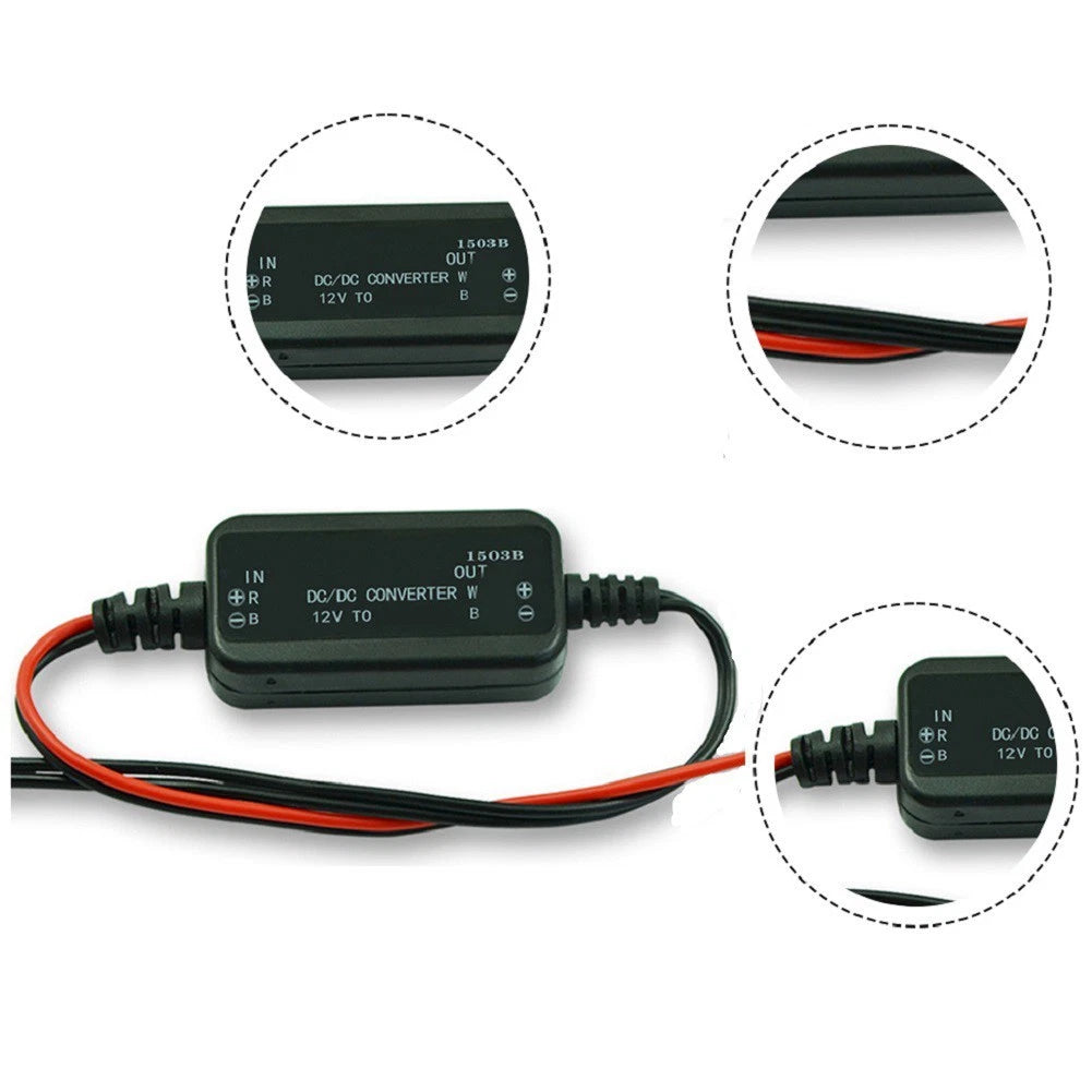 Waterproof DC Voltage Reducer Converter 12V to 5V 3A Power Module