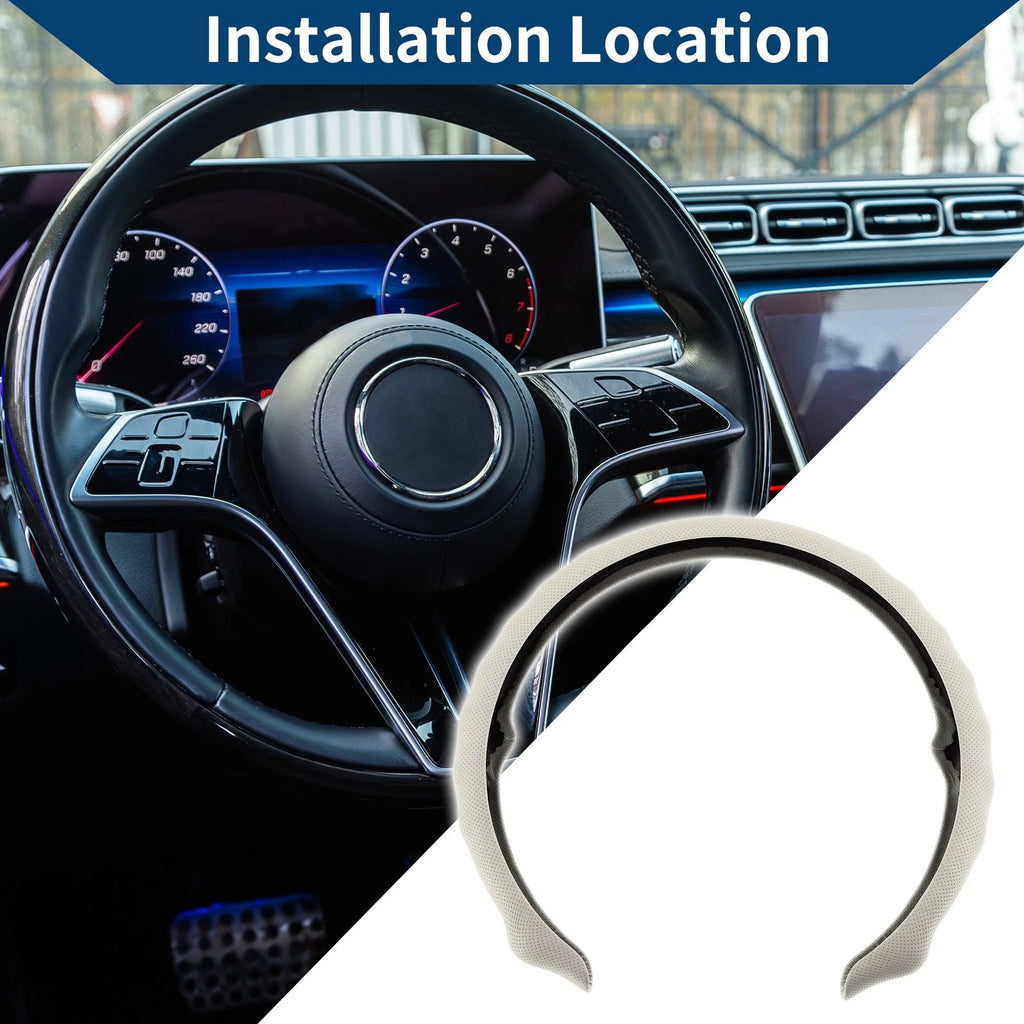 Steering Wheel Cover for - 14.96" White ABS