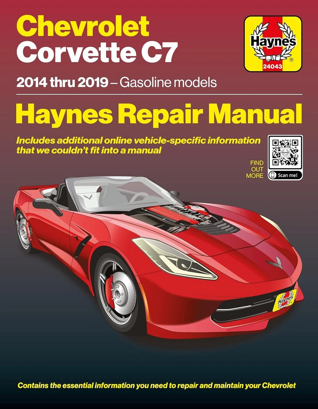 Haynes Workshop Repair Manual for Chevrolet Corvette C7 (2014–2019)