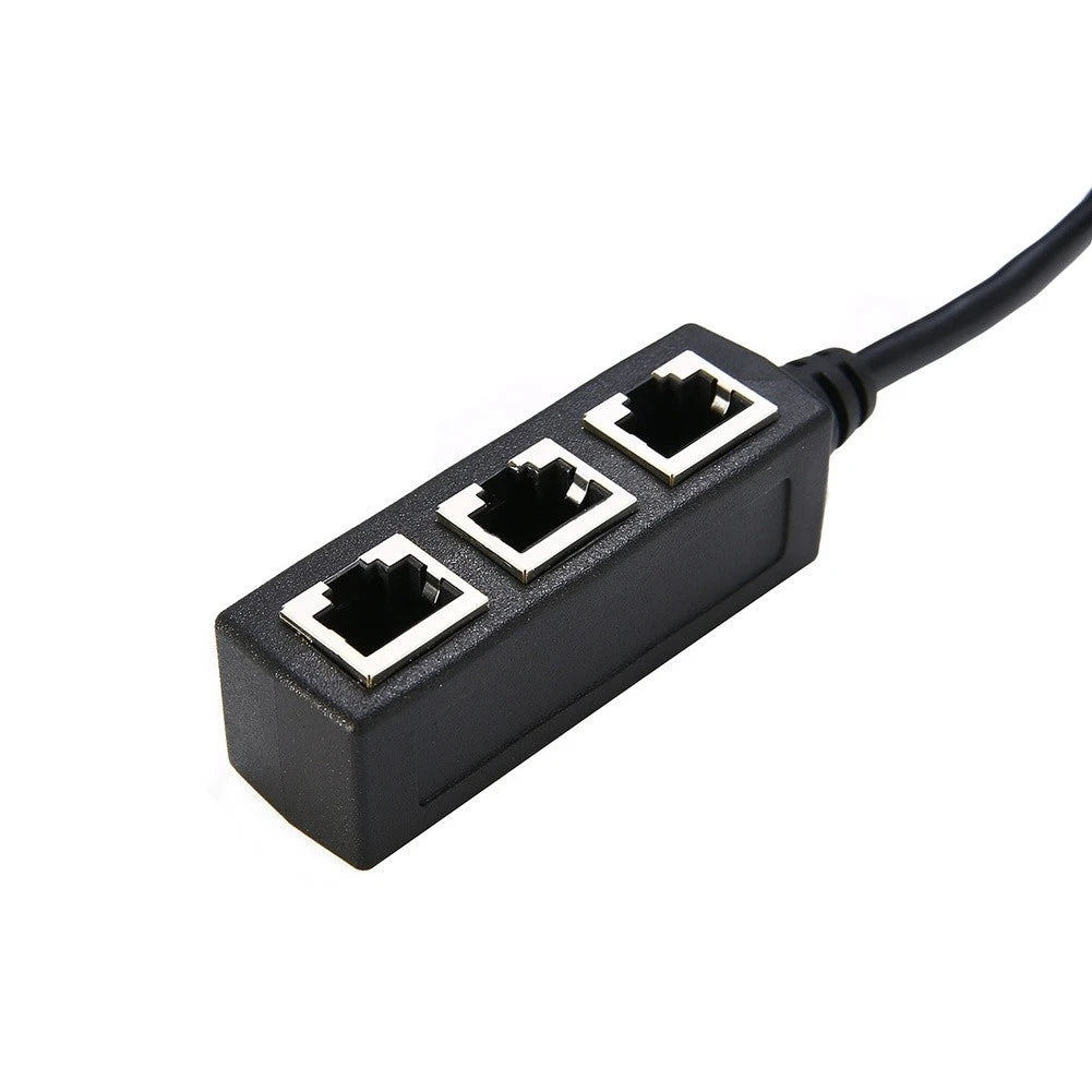 RJ45 Cable Splitter Adapter for Ethernet Line (Extends to 3 Devices)