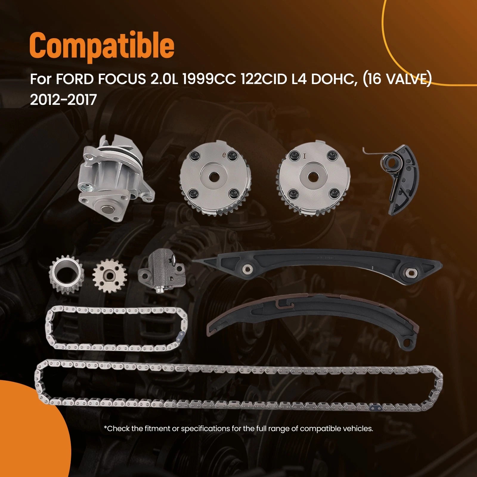 Engine Timing Chain Set for Ford Focus 2.0L (2012–2017) CP9Z6K255A