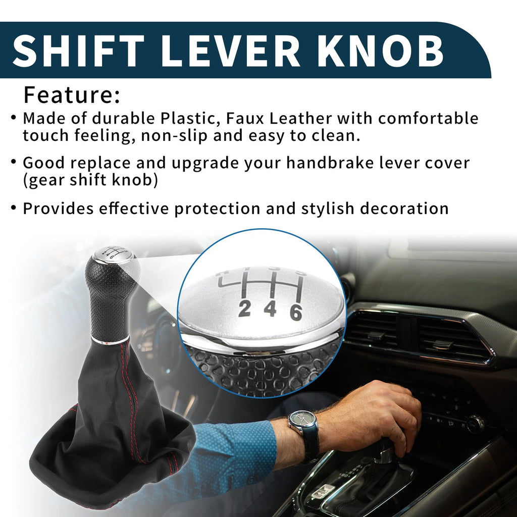 6 Speed Gear Shift Knob Cover Replacement for Volkswagen Golf II (1983–1991)