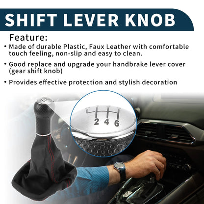 6 Speed Gear Shift Knob Cover Replacement for Volkswagen Golf II (1983–1991)