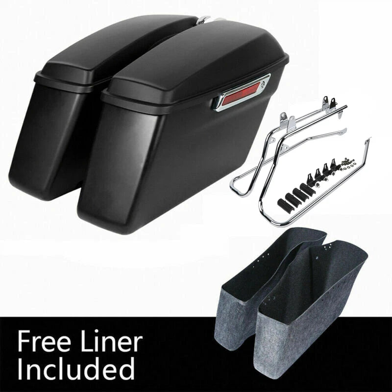 Saddlebag Set with Conversion Brackets for Harley Softail Fatboy (1984–2017)