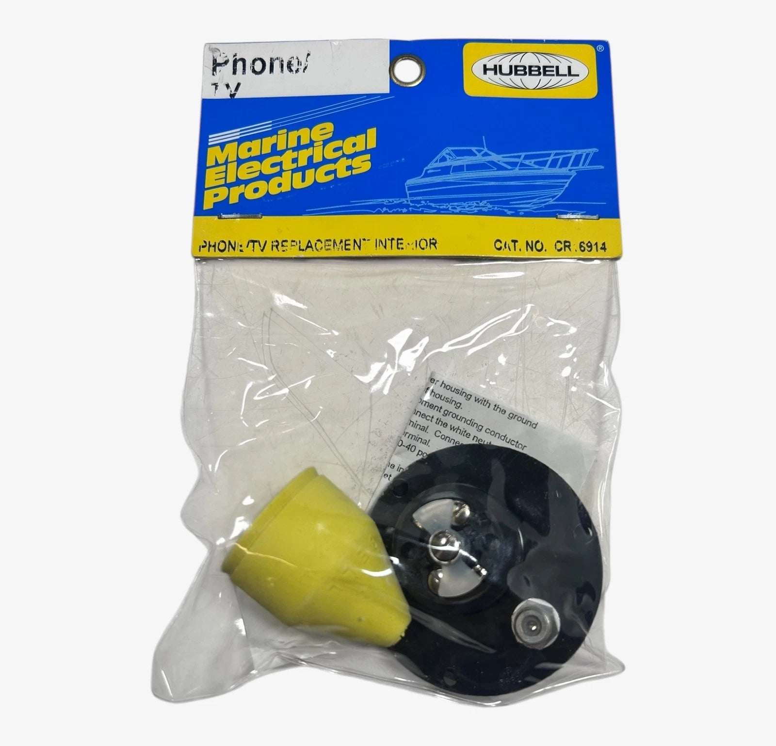 Replacement Interior Phone/TV Inlet for Hubbell CR16914