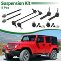 8 Pcs Front Suspension Kit Tie Rod Ends Sway Bar Link for Dodge (2005–2015)