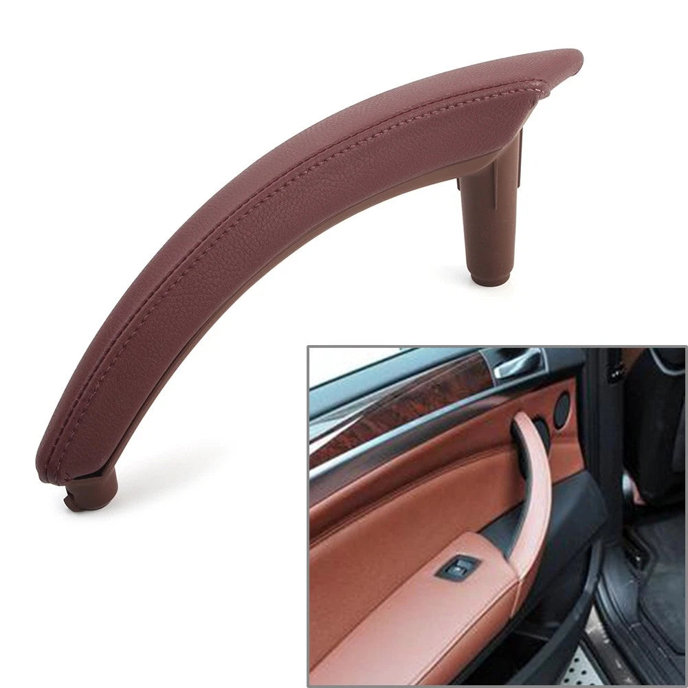 Door Trim Pull Handle Left Side Real Leather for BMW X5 X6 (2007–2013)