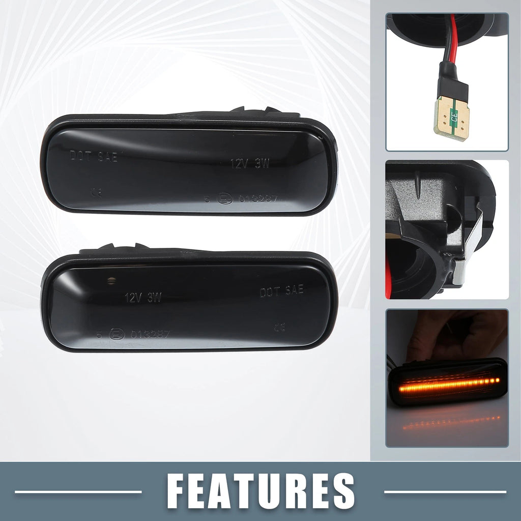 LED Side Marker Amber Light Smoke Lens Replacement for Honda CR-V (1997–2000)