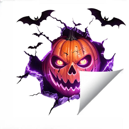 Halloween Spirit Wall Decal PVC Pumpkin Design for Home Interior Decoration