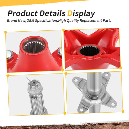 Rear Axle Shaft & Red Wheel Hub for Honda TRX400EX TRX400 (2000–2009)