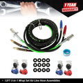 3X 12FT Air Line Hose Assemblies & 4 Coupling Connectors for Air Tools