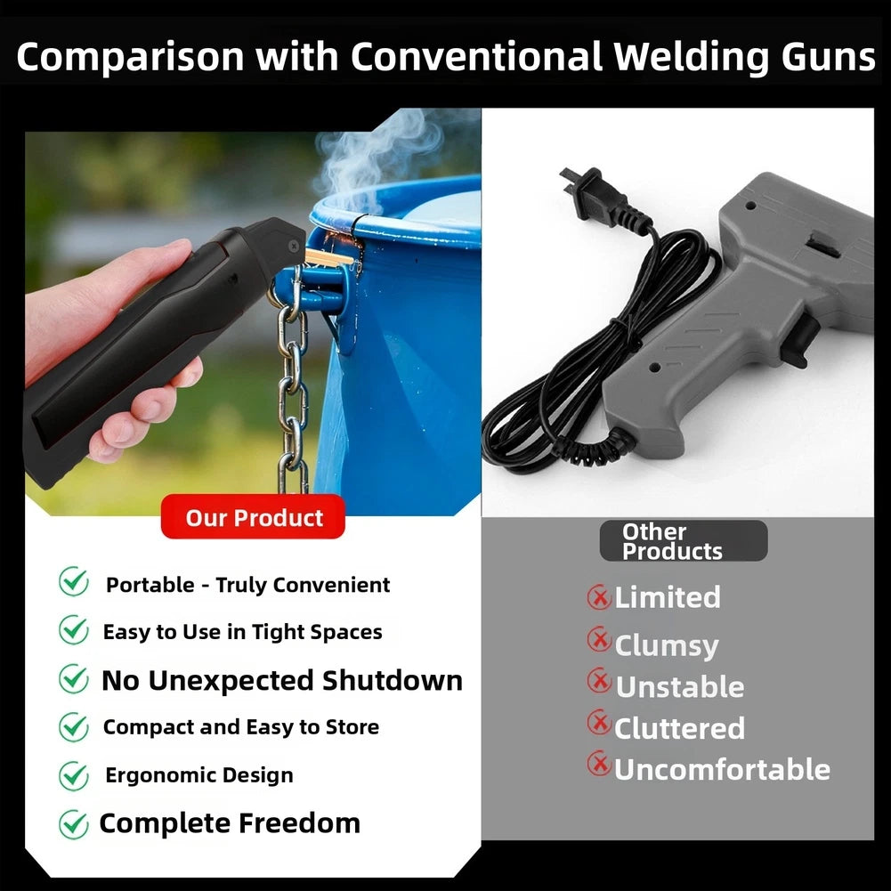 220V 100W Handheld Plastic Welder Torch with LED Light