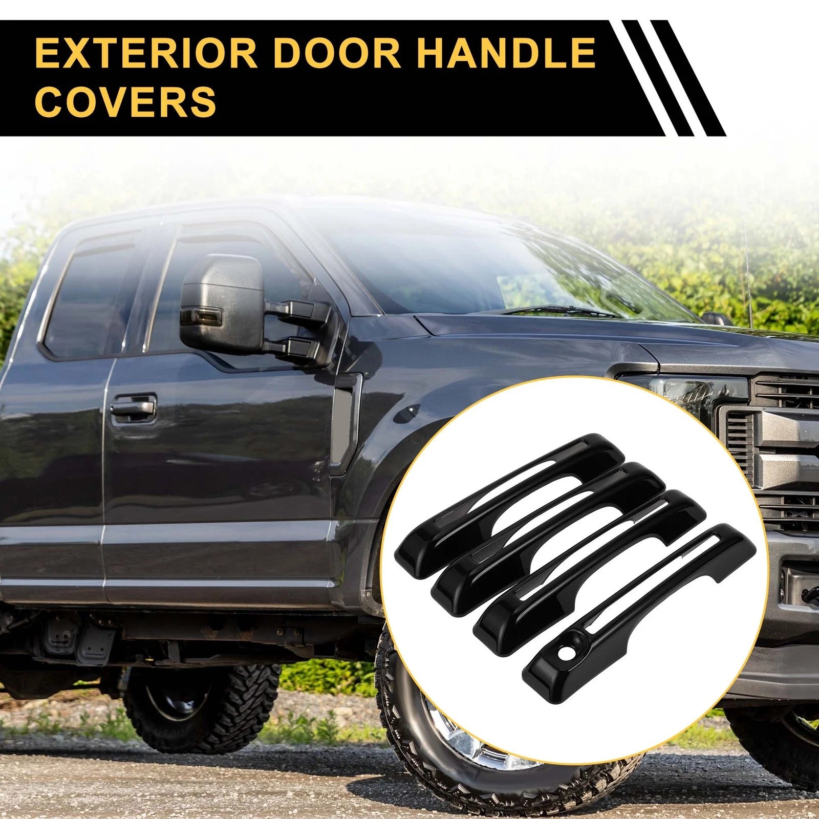 Car Door Handle Protector Glossy Black for Ford Maverick (2022–2023)