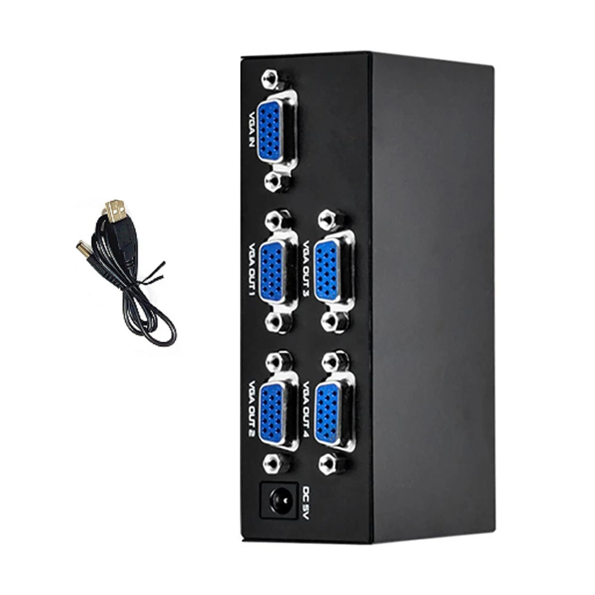 1x VGA Splitter Adapter for PC to 4 VGA Monitors/Projectors