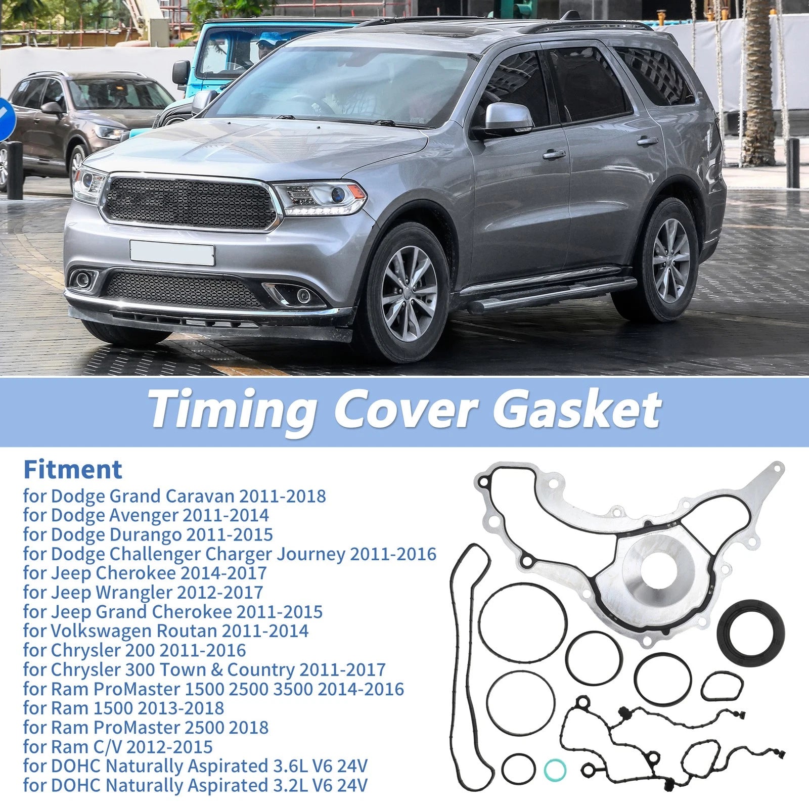 Timing Cover Gasket Set for Dodge Grand Caravan (2011–2018)