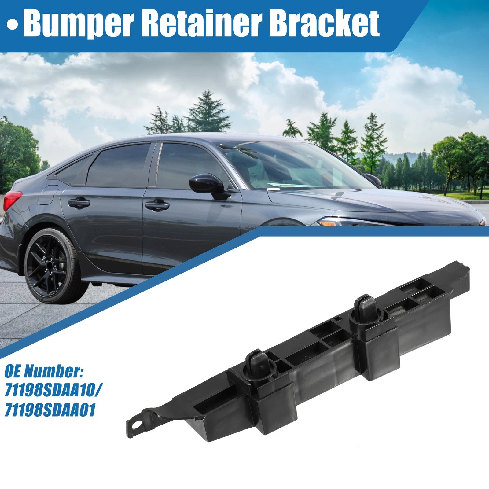 Front Bumper Bracket Left Driver Side for Honda Accord (2006–2007)