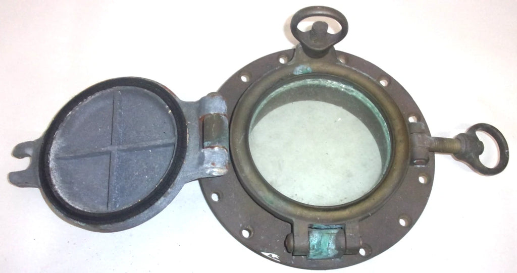 7" Heavy Brass Port Holes for Marine Use (Authentic, 11" Diameter)