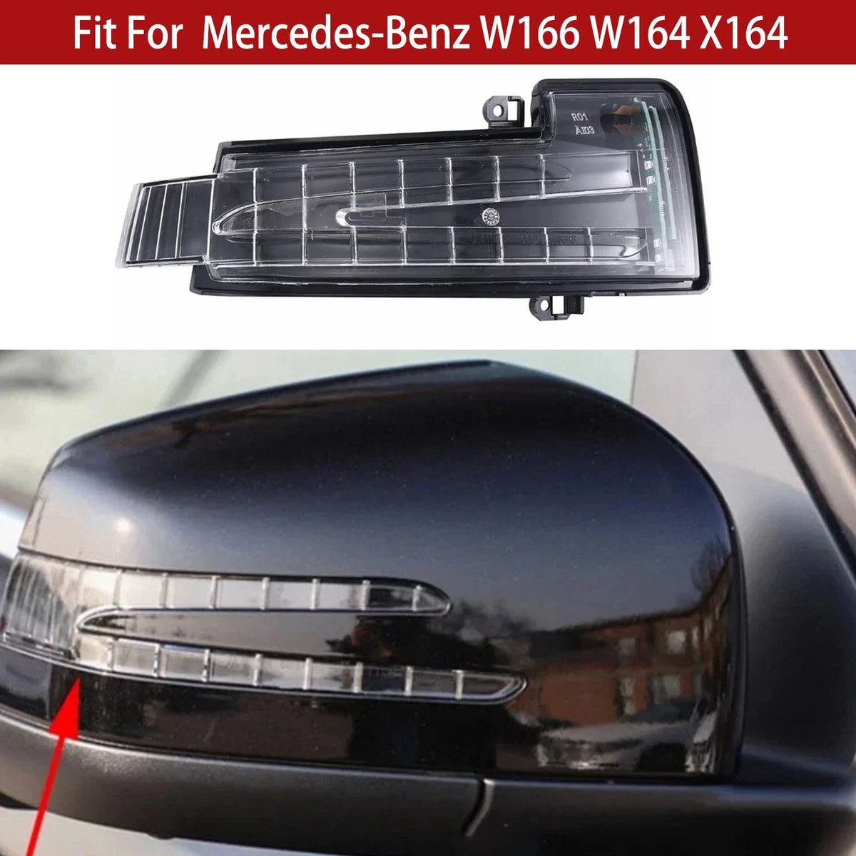 Right Side Mirror Turn Signal Light for Mercedes-Benz ML GLE Class (2012–2019)